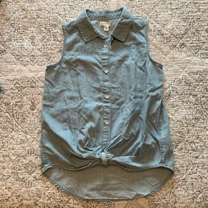 Sleeveless Woven Top